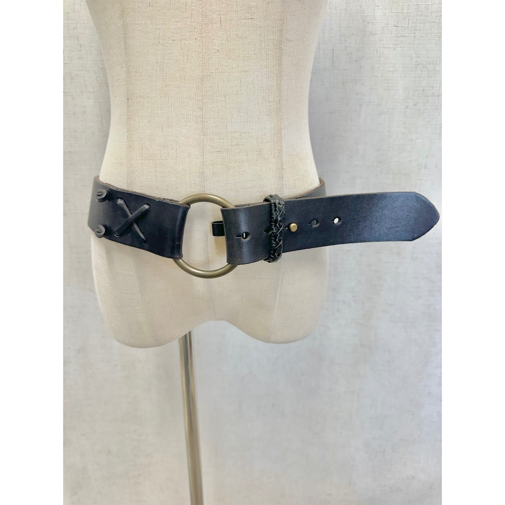 Denim & Supply Ralph Lauren Brown Leather O-Ring Belt Womens Medium Western Boho